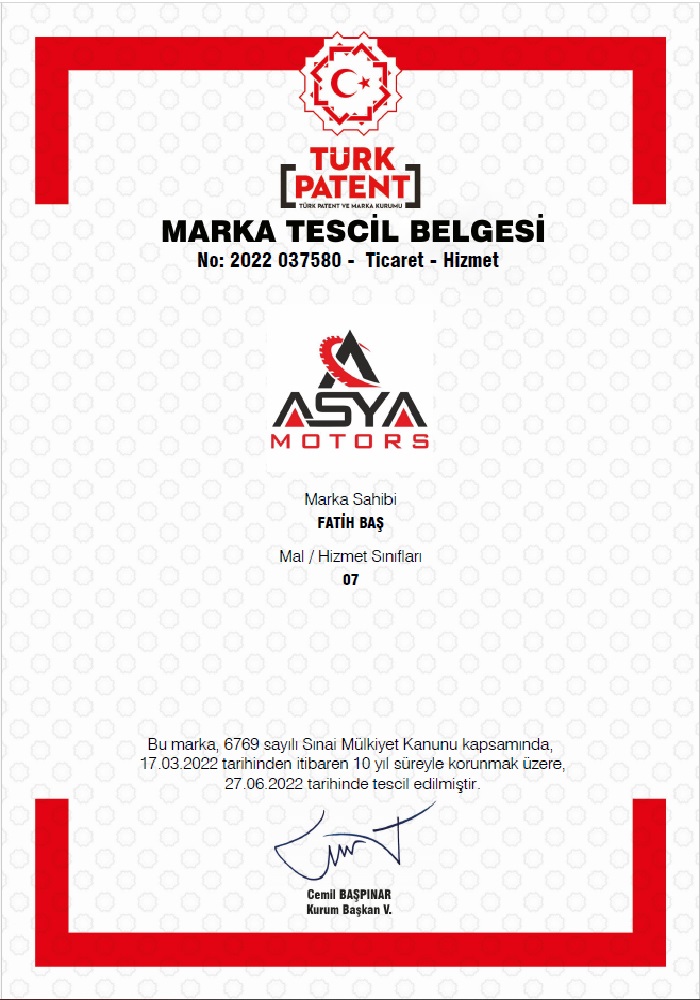 MARKA TESCİL BELGESİ